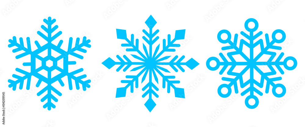 Isolate Blue Snowflake vector icon set, Cool and Winter Symbol, Graphic elements, Christmas, New year's Ornaments, Decoration elements on transparent background for Banner, Web Isolate Blue Snowflake vector icon set, Cool and Winter Symbol, Graphic elements, Christmas, New year's Ornaments, Decoration elements on transparent background for Banner, Web