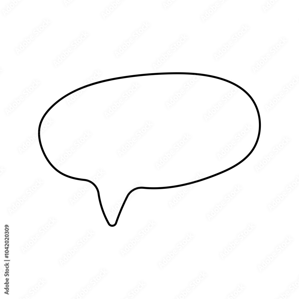 Bubble Chat Icon. Boho Outline Vector Illustration Style. Bubble Chat Icon. Boho Outline Vector Illustration Style.