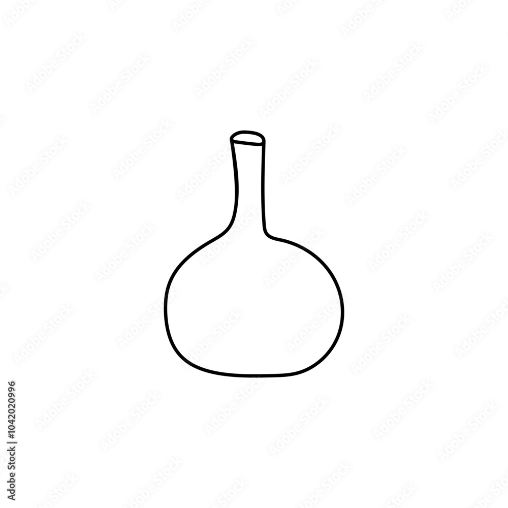 Vas Long Neck Rounded Icon. Boho Outline Vector Illustration Style. Vas Long Neck Rounded Icon. Boho Outline Vector Illustration Style.