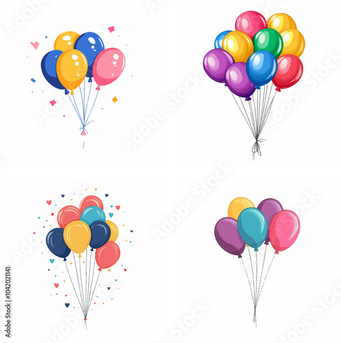 Balloons isolated on white green balloons balloons sky balloons blue balloons confetti hot air