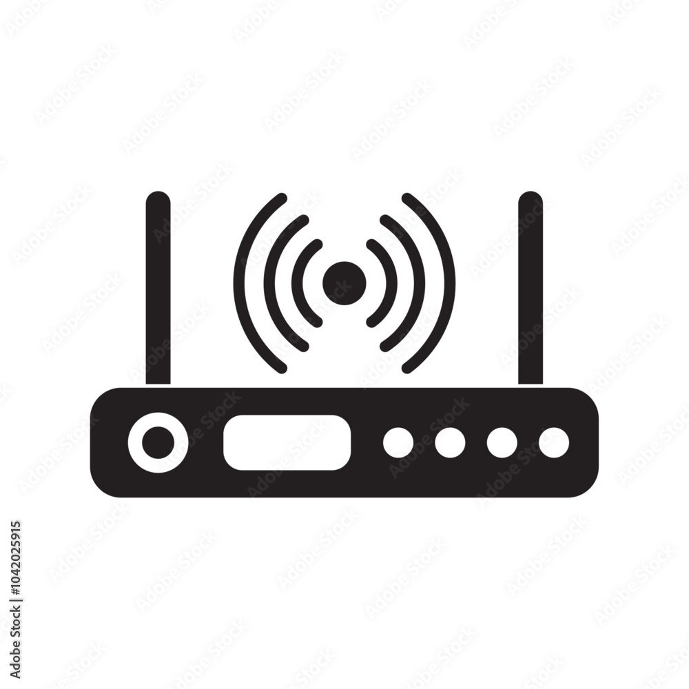 router wireless flat icon vector router wireless flat icon vector