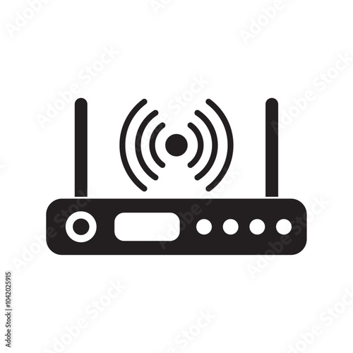 router wireless flat icon vector