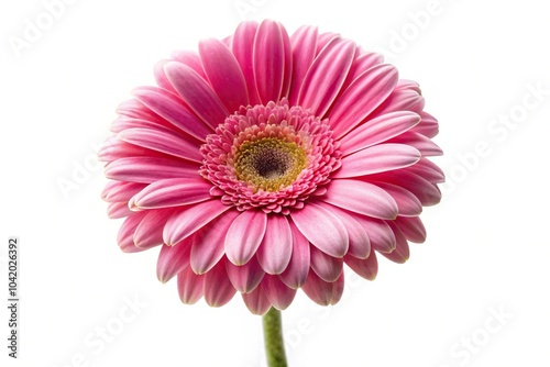 pink gerbera flower isolated on white background panoramic