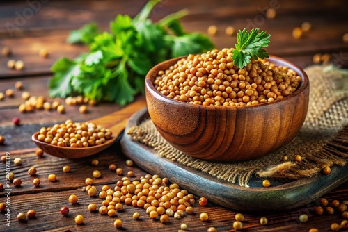 Split Roasted Coriander Seeds Dhana Dal - Flavorful Spice for Culinary Delights photo