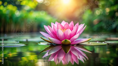 Pink lotus flower