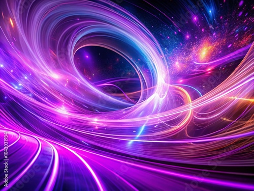 Stunning Abstract Neon Purple Background with Long Exposure Effects for Creative Designs and Digital Art Projects