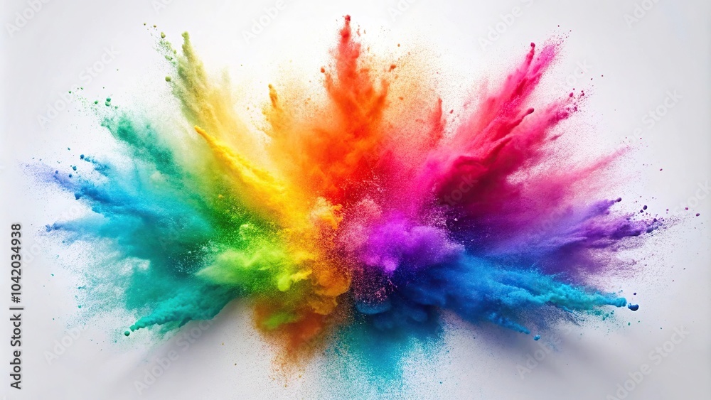 Fototapeta premium colorful powder on white background