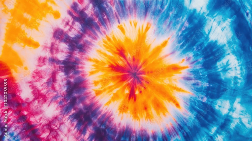 Fototapeta premium Colorful tie-dye background with bold swirling patterns and bright hues, creating a dynamic and energetic look.
