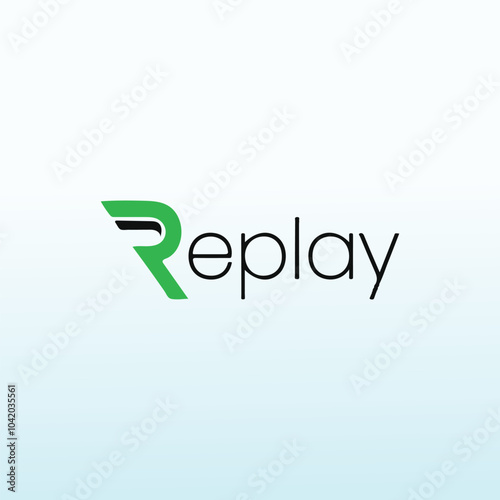 Word Replay vector logo design