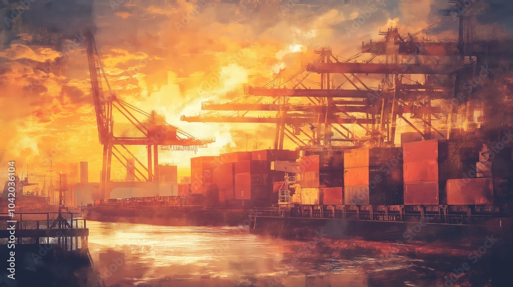 A Colorful Ode to Cargo and Cranes A Colorful Ode to Cargo and Cranes