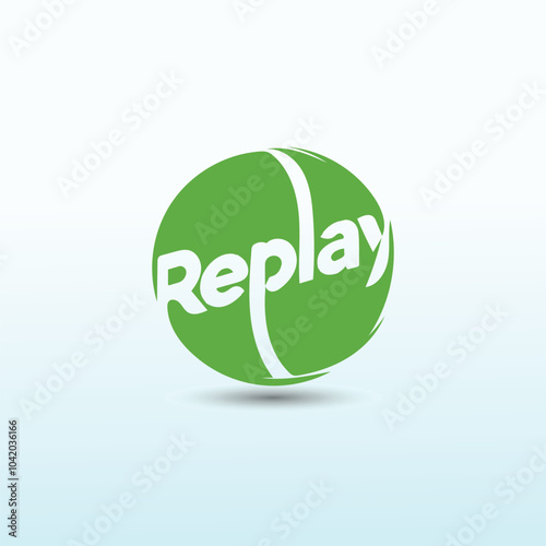 Word Replay vector logo design