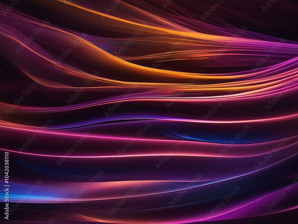 Fototapeta premium An abstract illustration of flowing smooth translucent waves