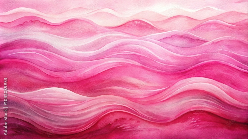 pink watercolor waves in close-up pink watercolor waves in close-up