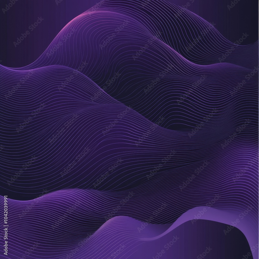 Abstract purple waves with dynamic lines create a flowing, soothing visual effect. Abstract purple waves with dynamic lines create a flowing, soothing visual effect.