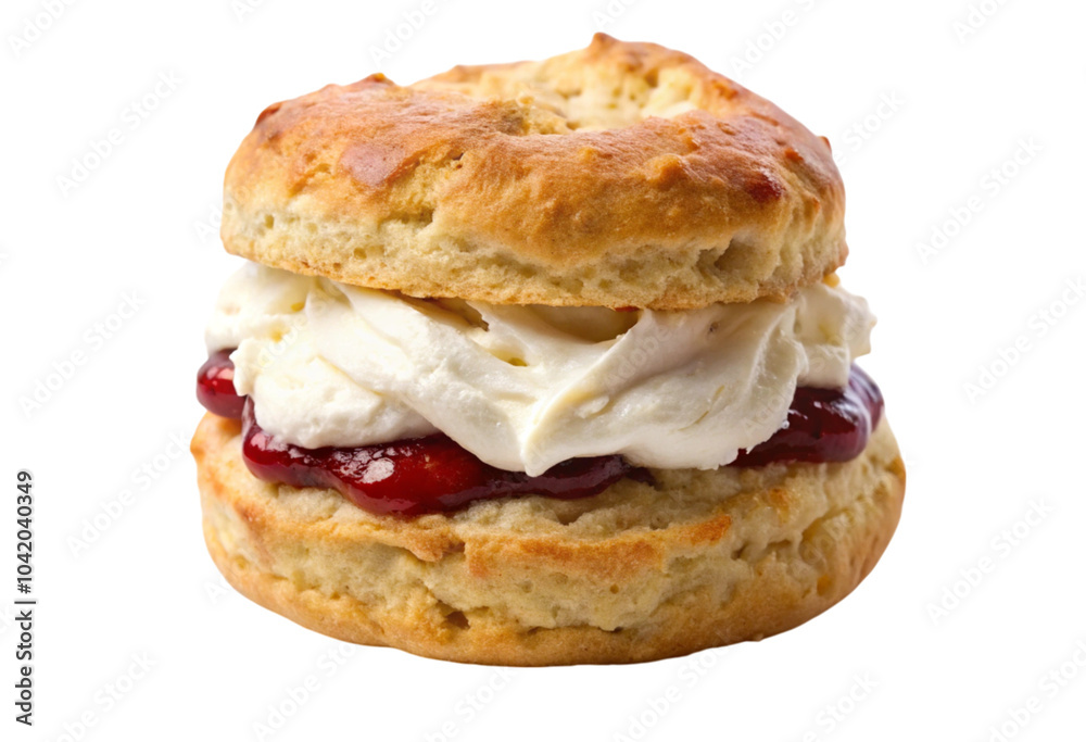  scones cream dessert pastry isolated on a white b (1) png