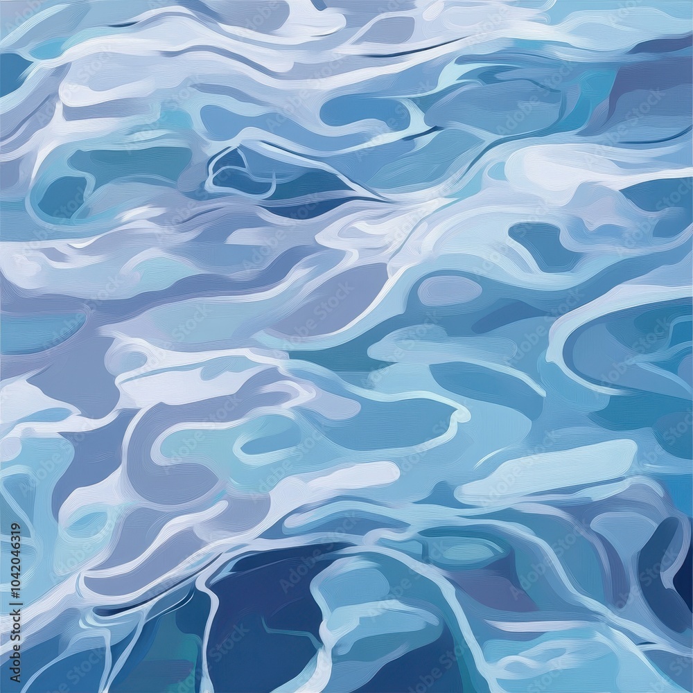 Serene waves a captivating abstract representation of water's movement Serene waves a captivating abstract representation of water's movement