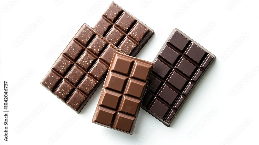 Flat lay of a chocolate bar packaging template with minimalistic design, isolated on a plain white backdrop. Flat lay of a chocolate bar packaging template with minimalistic design, isolated on a plain white backdrop.