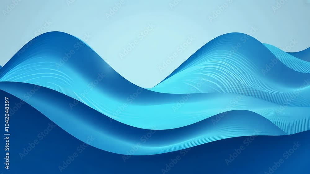 Captivating 4K Animation Vector Blue Waves Light Filtering Creating Smooth Technological Wavy Background Intros wave christmas water surface particle tech rippling slow motion intro liquid abstract