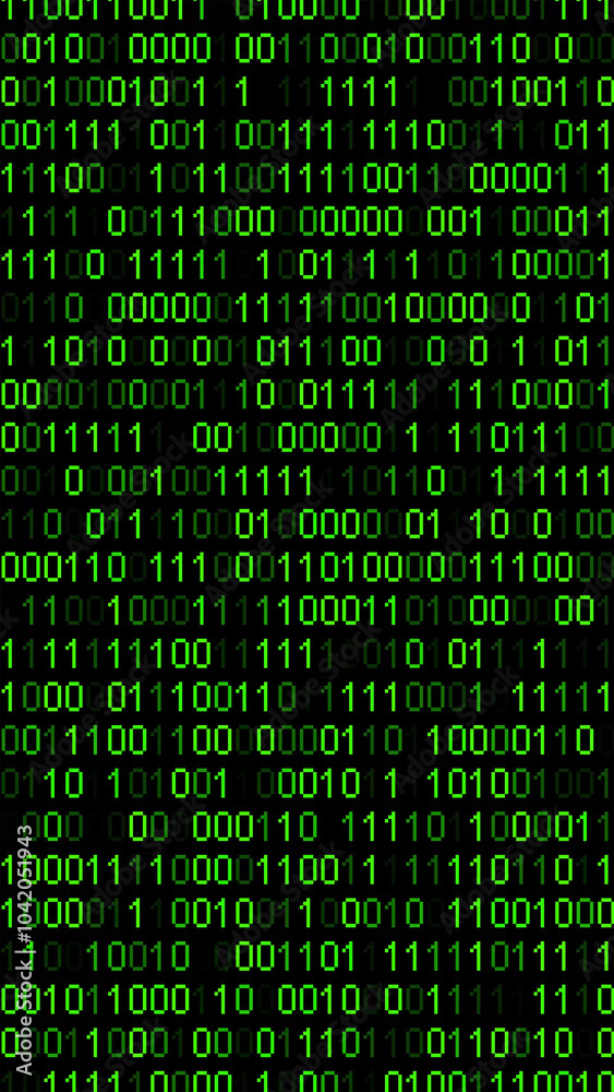 Perspective wall of binary code digital pattern background Perspective wall of binary code digital pattern background