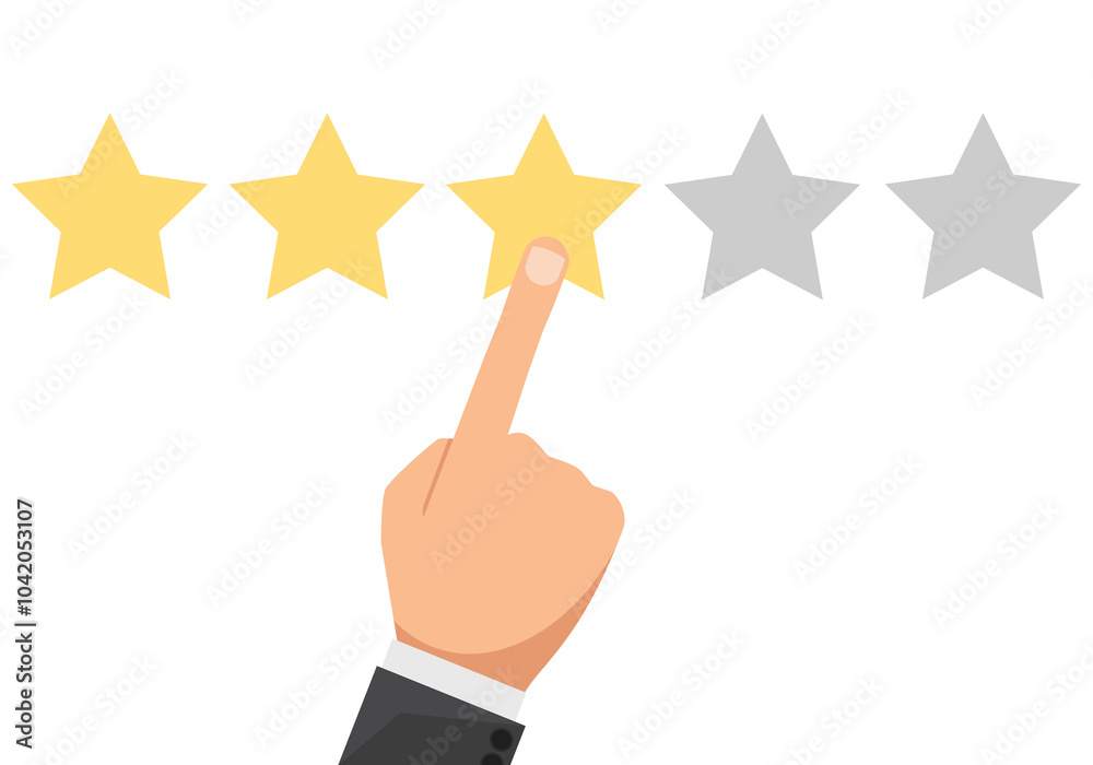 5 stelle selezione con dito e mano indica indice trasparente fondo isolato mezzo 5 stelle selezione con dito e mano indica indice trasparente fondo isolato mezzo