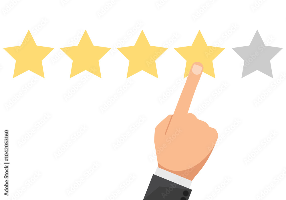 5 stelle selezione con dito e mano indica indice trasparente fondo isolato mezzo 5 stelle selezione con dito e mano indica indice trasparente fondo isolato mezzo