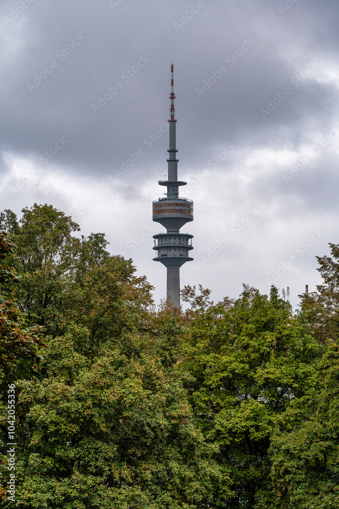 The Olympiaturm in Olympiapark in Munich, Germany The Olympiaturm in Olympiapark in Munich, Germany