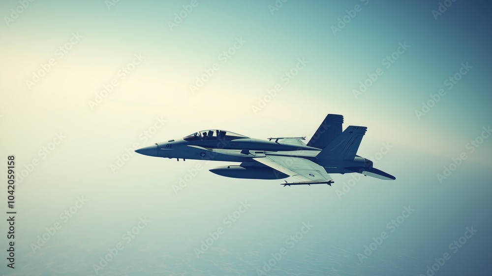 Fighter Jet in Sky with Minimal Background Fighter Jet in Sky with Minimal Background