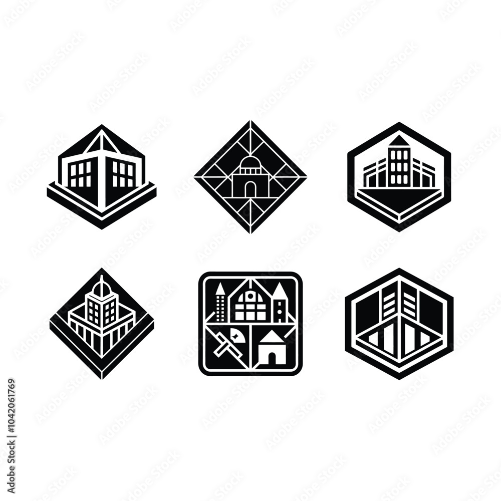 Fototapeta premium Tiles vector on white background, Instant Digital Download. Illustration for prints on t-shirt and bags, posters 