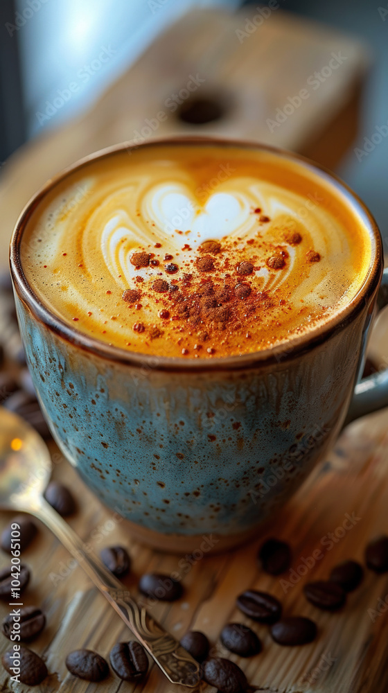 Delicious latte art in a beautifully crafted cup, showcasing a heart design, perfect for coffee enthusiasts and cozy moments. Delicious latte art in a beautifully crafted cup, showcasing a heart design, perfect for coffee enthusiasts and cozy moments.