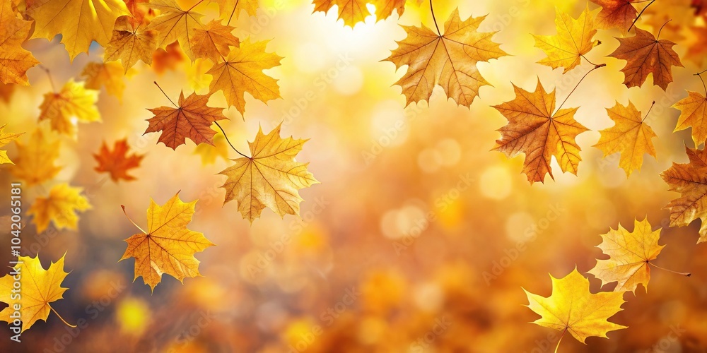 Colorful yellow gold maple leaves background in fall autumn season Colorful yellow gold maple leaves background in fall autumn season