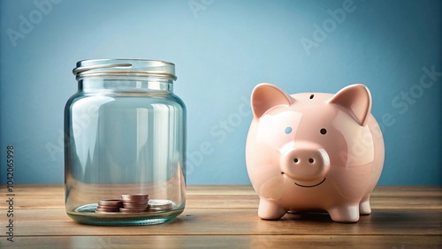 Point of view container and piggy bank for savings fund