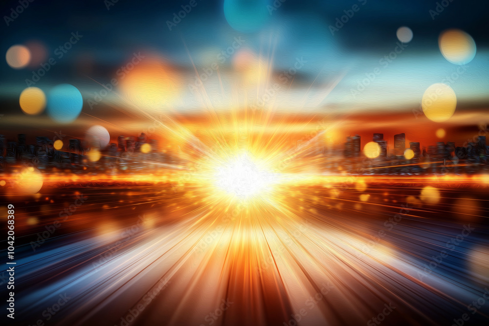 Cityscape Speed: A mesmerizing highway cuts through a vibrant urban landscape, illuminated by the warm glow of a setting sun. Cityscape Speed: A mesmerizing highway cuts through a vibrant urban landscape, illuminated by the warm glow of a setting sun.