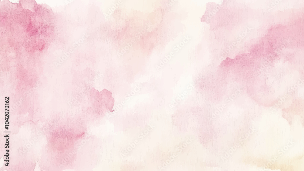 Fototapeta premium Abstract horizontal watercolor background. Hand drawn vector texture. Brush stroked painting pastel color watercolour