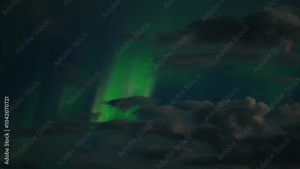 Aurora Borealis Natural Real Speed Footage Northern Lights In The