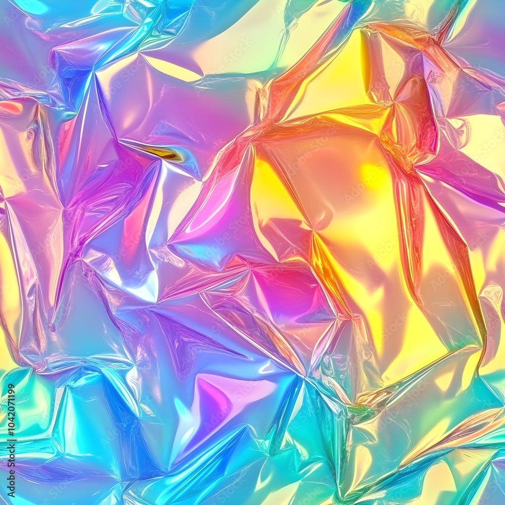 Fototapeta premium Iridescent Holographic Foil Texture Background