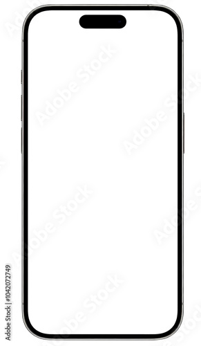 PNG Of Smartphone Mockup Whith Tranparent Background And Display