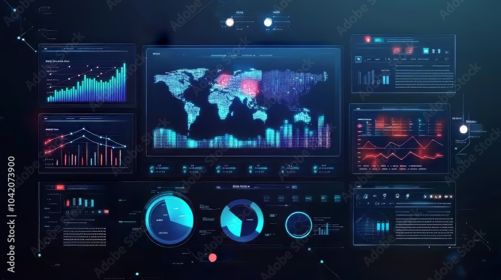 Business data dashboard delivering business intelligence analytics for marketing strategy, leveraging big data to analyze customer demands and predict future business trends. Ultra-realistic Business data dashboard delivering business intelligence analytics for marketing strategy, leveraging big data to analyze customer demands and predict future business trends. Ultra-realistic