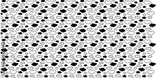 Cloudy Seamless Pattern on Blue Background. vector illustration. Great for textiles, fabric prints, and wrapping paper.