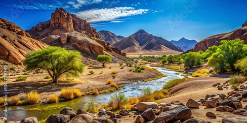 Urban Exploration of Dry Riverbed in Kuiseb Pass Namibia – A Stunning Natural Landscape photo