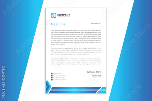 Modern Business Letterhead Design Template  for Corporate and Business Use