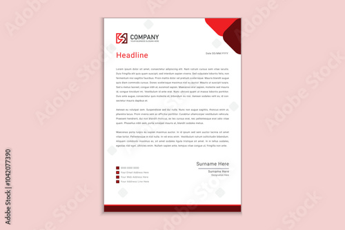 Modern Business Letterhead Design Template  for Corporate and Business Use