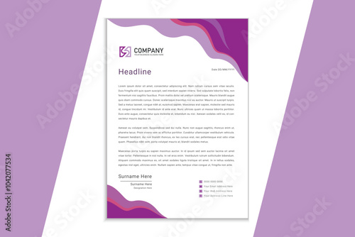 Modern Business Letterhead Design Template  for Corporate and Business Use