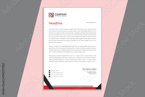 Modern Business Letterhead Design Template  for Corporate and Business Use