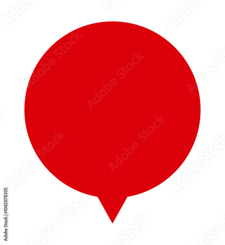 Free Download シンプル　赤　円　吹き出し　ベクター - GFXLoad