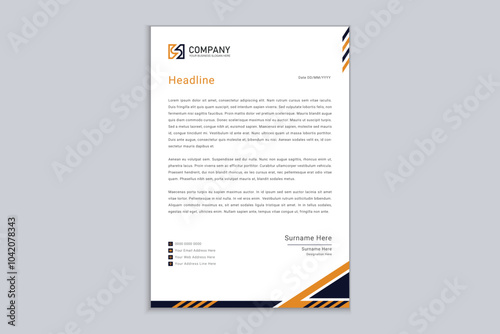 Modern Business Letterhead Design Template  for Corporate and Business Use