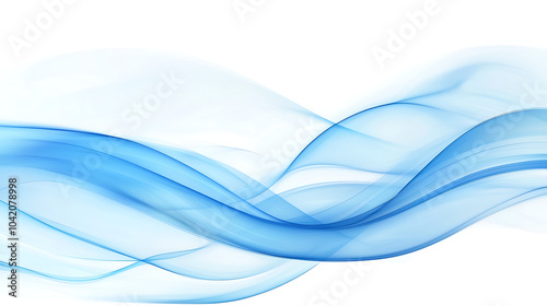 Soft blue and white waves create serene and calming atmosphere, evoking feelings of tranquility and peace. gentle curves and flowing lines suggest movement and fluidity