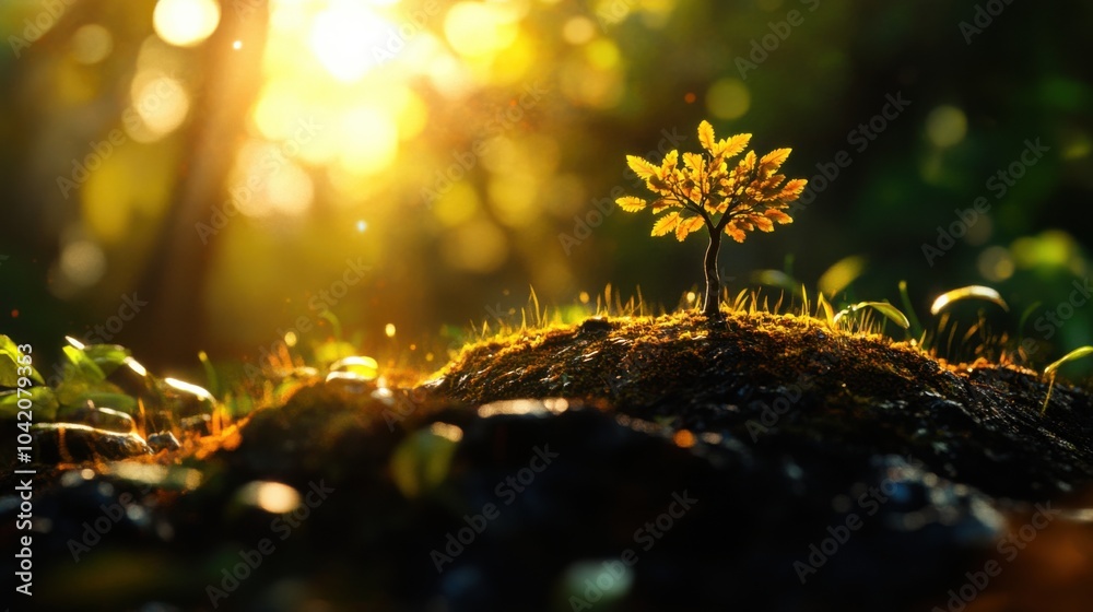 Growth of a Tree from Seed Over Time in Nature's Light Growth of a Tree from Seed Over Time in Nature's Light
