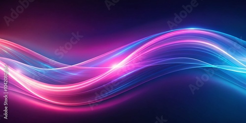 Vibrant Abstract Light Waves in Pink, Blue, and Purple for Dynamic Backgrounds and Designs