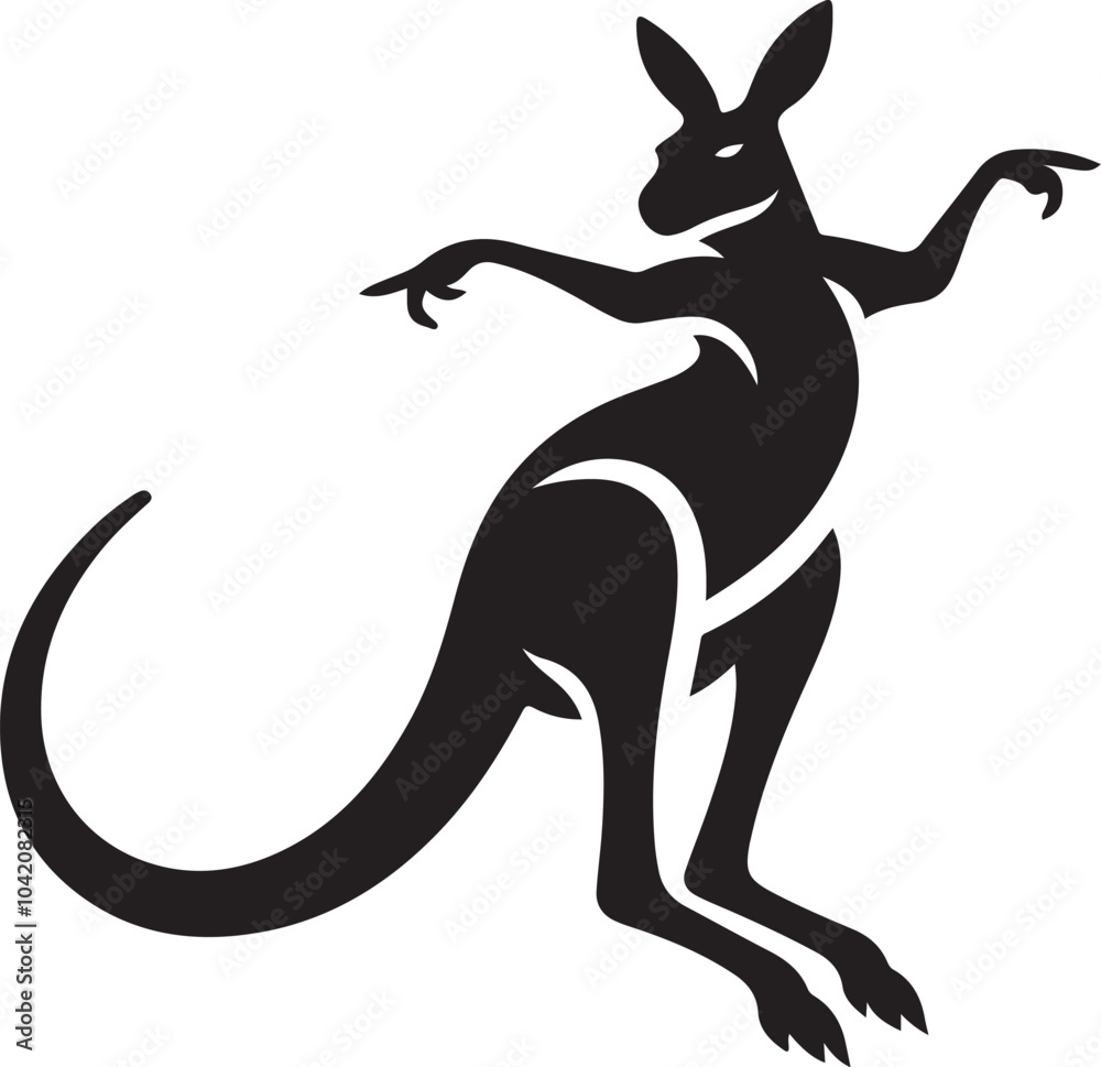 Fototapeta premium Dancing kangaroo vector illustration design
