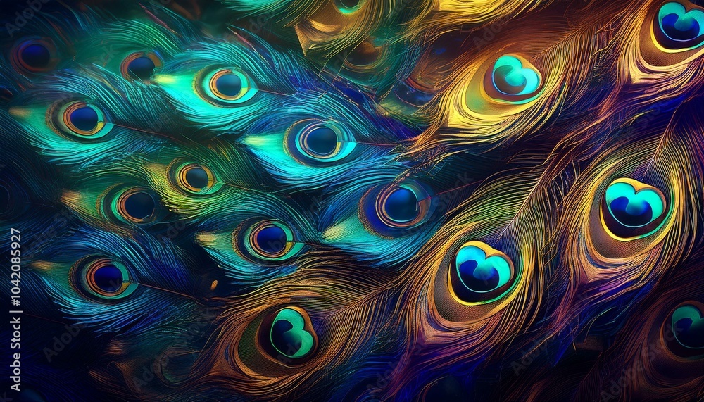 Obraz premium peacock feather background